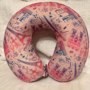 Colorful U Shaped Travel Pillow Neck Support Head Rest Airplane Cushion Paris